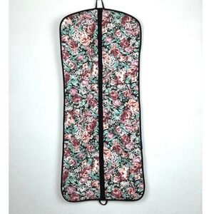 Unbranded Multicolor Floral Garment Bag - OS - Canvas Zippered Travel Case Rose